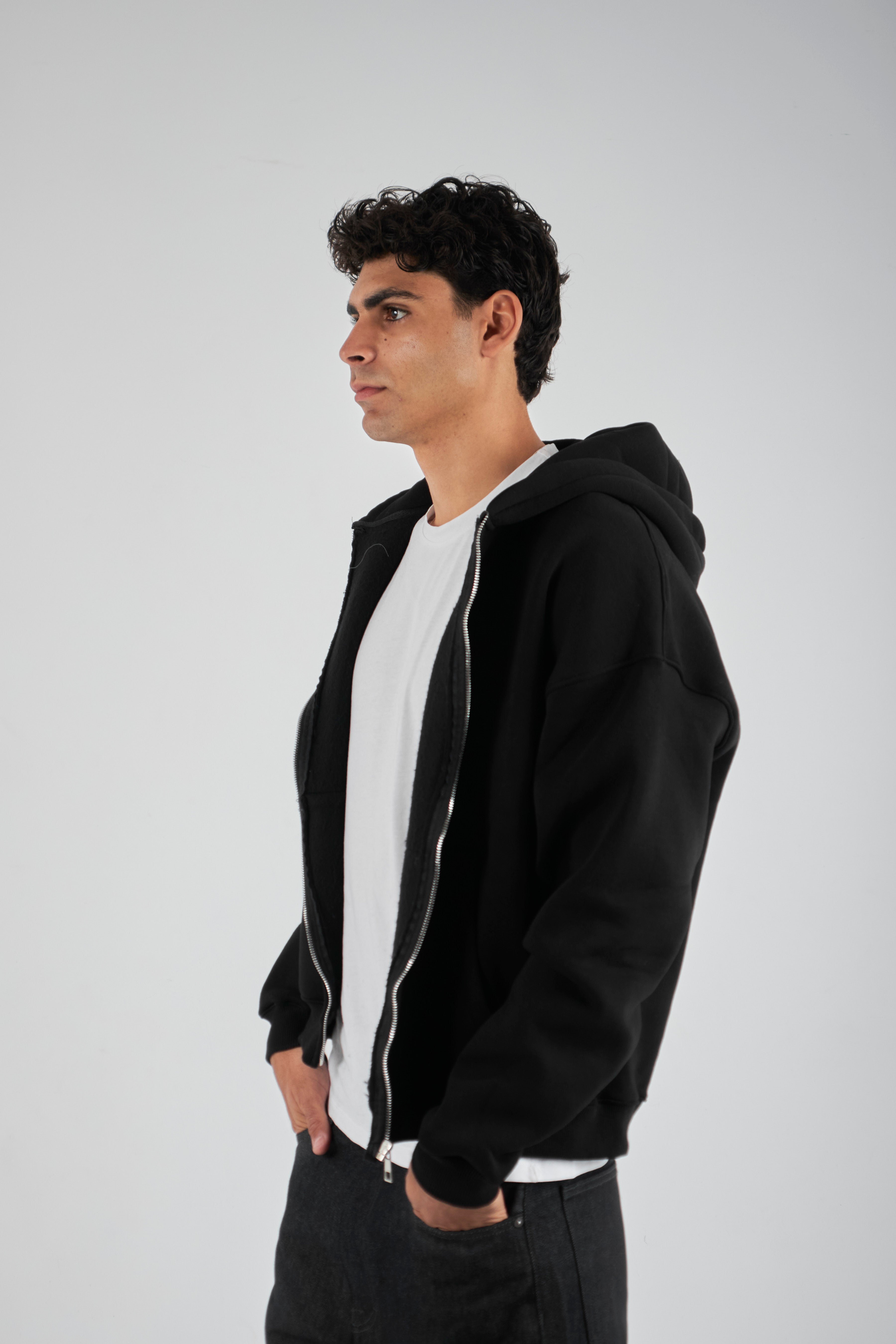 SPONGY COTTON JACKET – BLACK