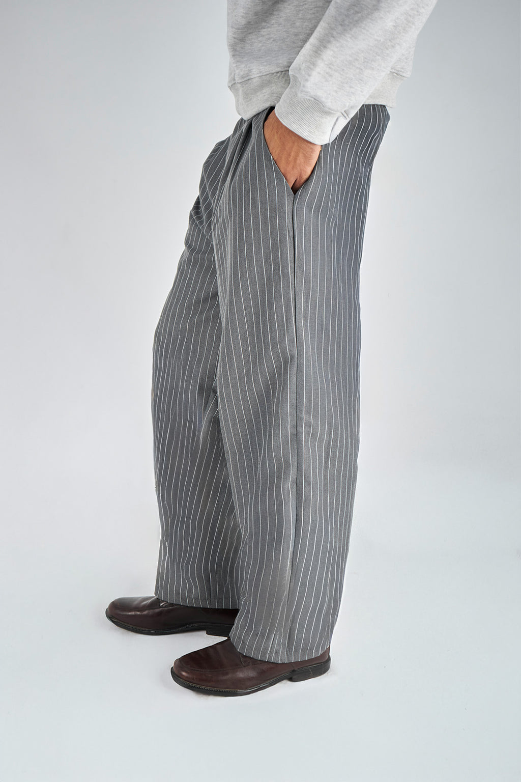 Pinstriped Tailored Pants